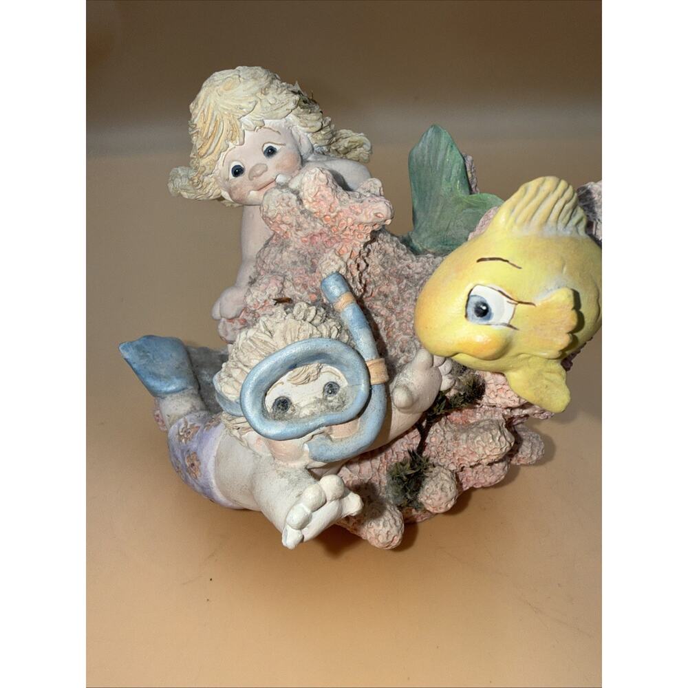 1996 Cast Art Dreamsicles Hand Paint Kristin OCEAN FRIENDS Cherub Angel